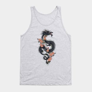 Dragon and cherry blossoms Tank Top